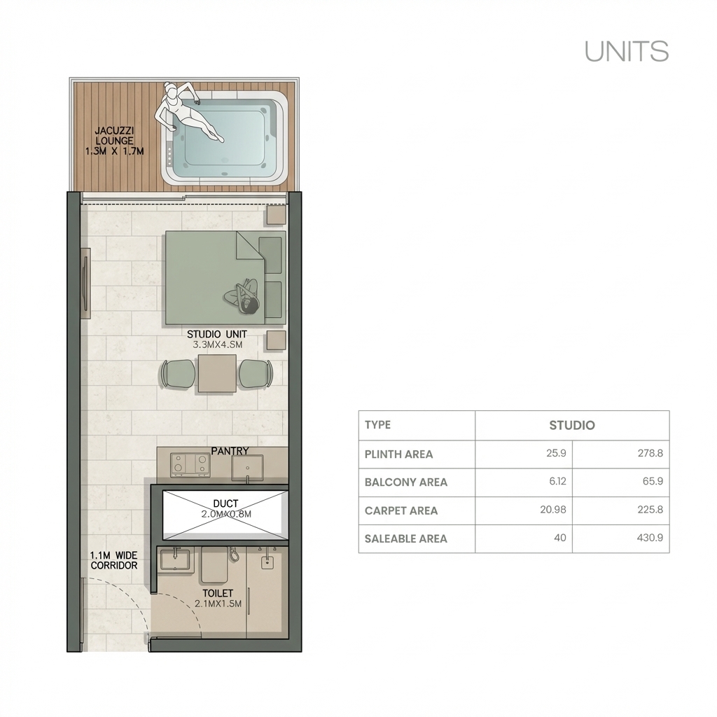 Studio Unit Layout